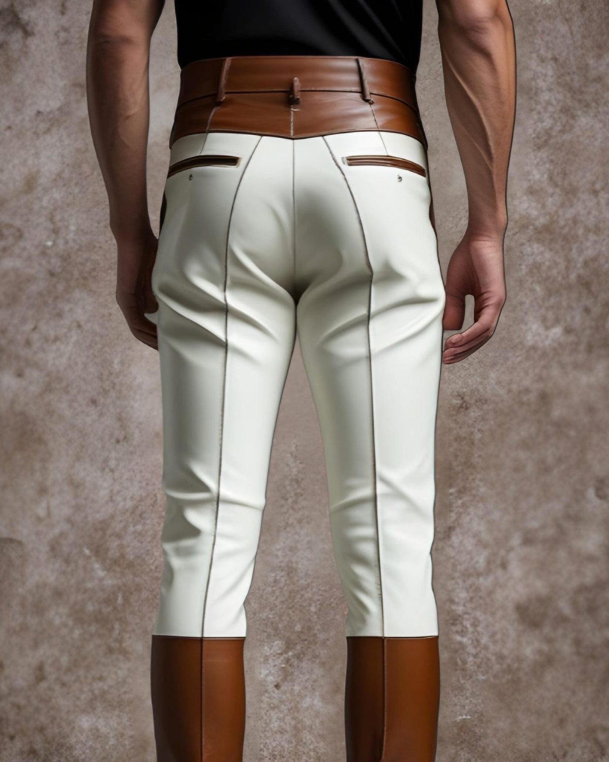 Handcrafted Cowhide Leather Pants | Genuine Men’s Western Cowboy Trousers | Real Hair-on Ranch Wear