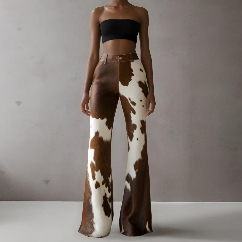 Genuine Cowhide Leather Pants Women | Handmade Real Leather Trousers Men | Western Biker Outfit