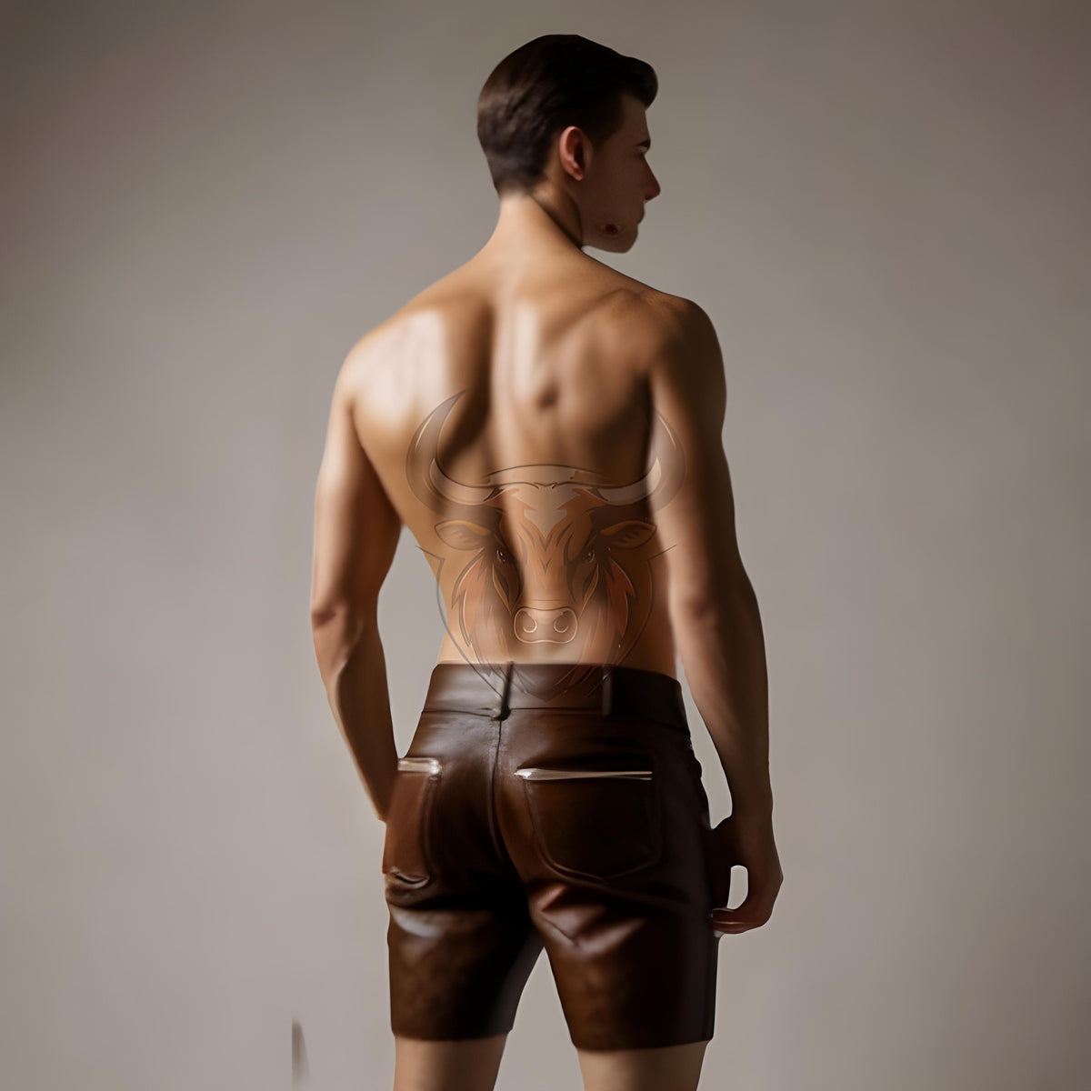 Luxury Handmade Cowhide Leather Shorts Genuine Men’s Skinny Biker Western Summer Custom Unique Fashion