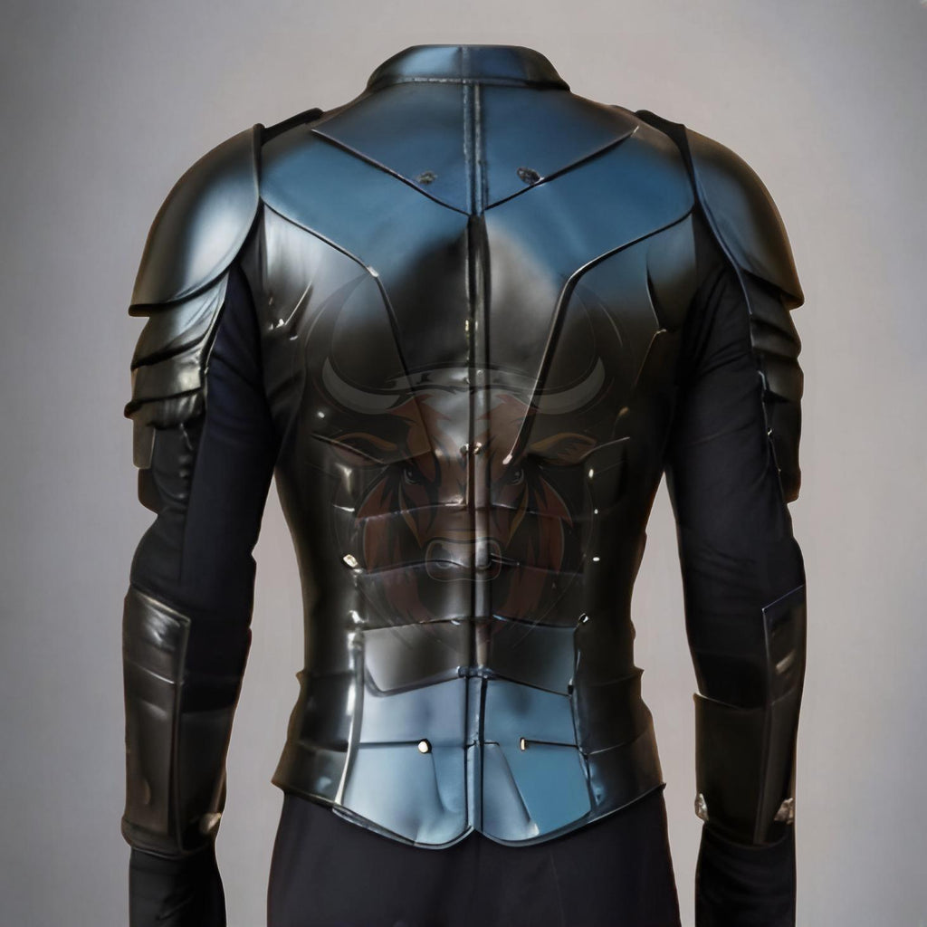 Handmade Black Leather Armor | Medieval Knight Cosplay | Fantasy Warrior Costume | Renaissance Faire Outfit