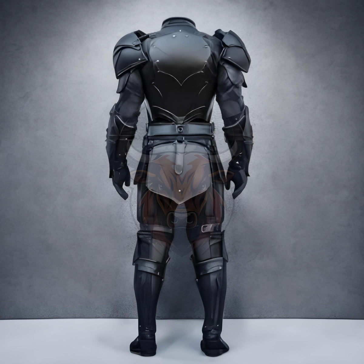 Black Leather Fantasy Warrior Armour | Medieval Cloak Cosplay Suit | Viking Renaissance Fair LARP Costume