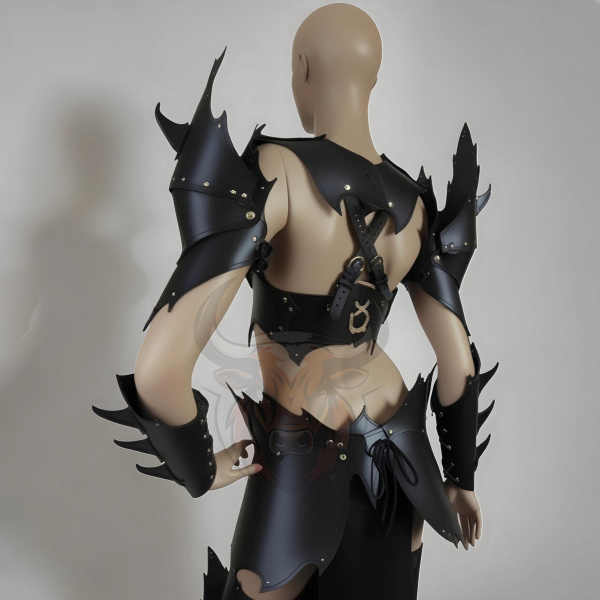 Women’s Fantasy Warrior Cosplay Armor | Handmade Gothic Leather LARP Costume | Renaissance Battle Outfit