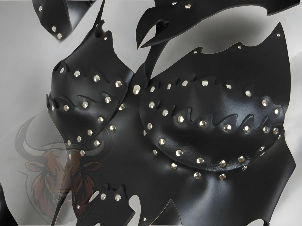 Women’s Fantasy Warrior Cosplay Armor | Handmade Gothic Leather LARP Costume | Renaissance Battle Outfit