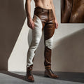 Men’s Cowhide Leather Pants | Handmade Western Rodeo Trousers | Custom Cowboy Fashion Genuine Hide