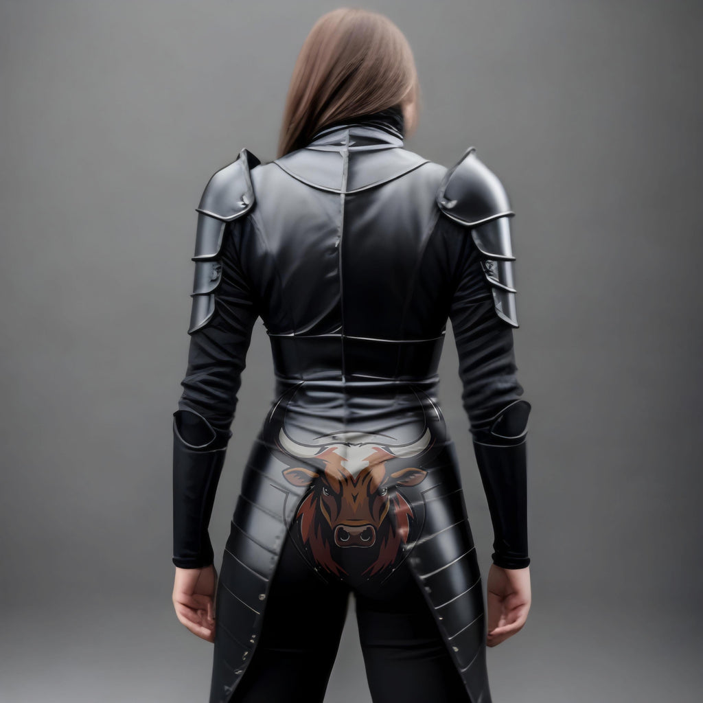 Women’s Black Leather Armor Set | Handmade Gothic Medieval Cosplay Outfit | LARP Warrior Costume