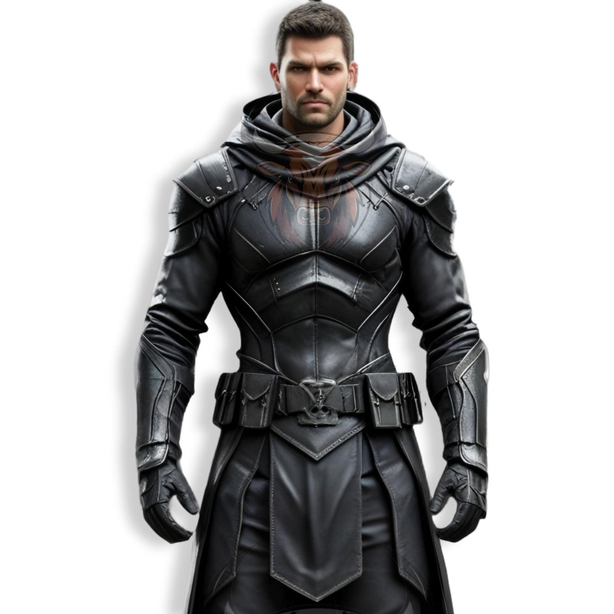 Handmade Black Leather Medieval Warrior Costume | Hooded Assassin Outfit | Fantasy LARP Cosplay Armor