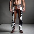 Handmade Genuine Cowhide Leather Pants | Western Rodeo Cowboy Biker Trousers | Rustic Ranch Wear