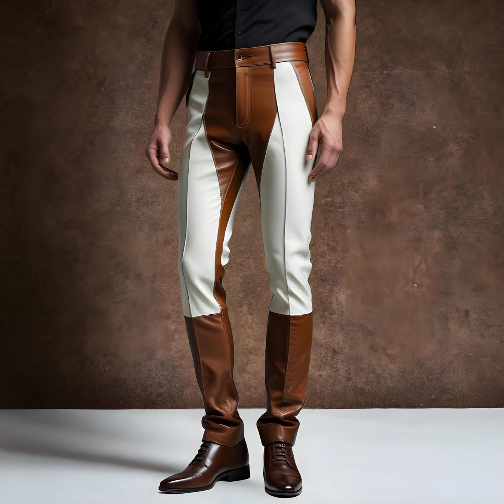 Handcrafted Cowhide Leather Pants | Genuine Men’s Western Cowboy Trousers | Real Hair-on Ranch Wear
