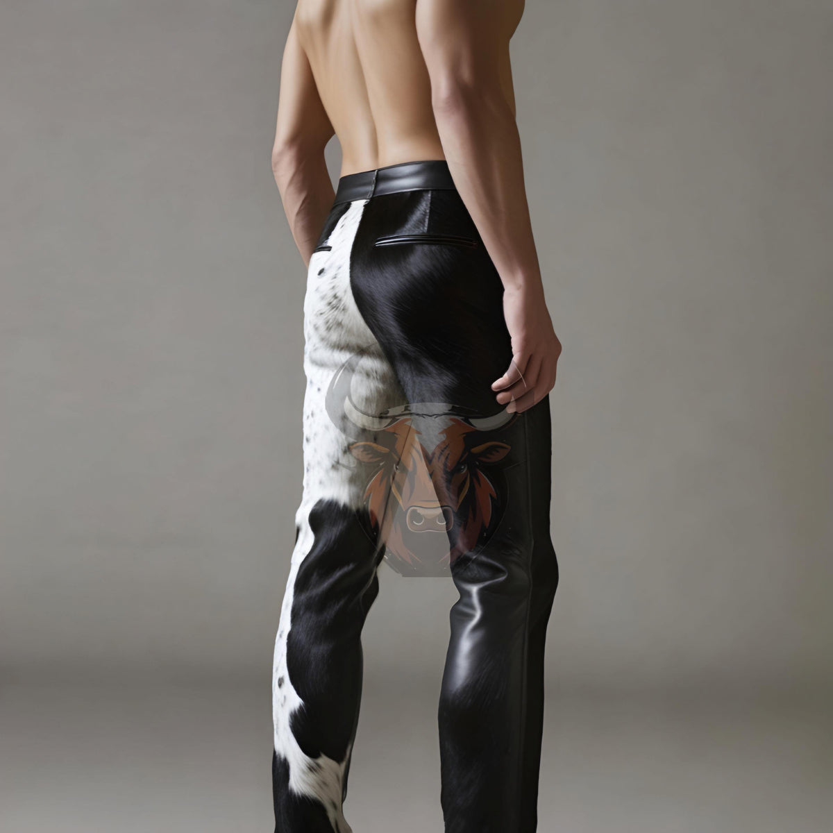 Cowhide Leather Pants | Genuine Hair-On Hide Trousers | Handmade Western Rodeo Cowboy Fashion