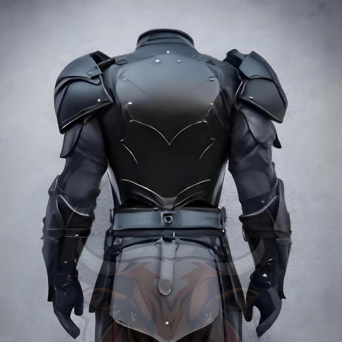 Black Leather Fantasy Warrior Armour | Medieval Cloak Cosplay Suit | Viking Renaissance Fair LARP Costume