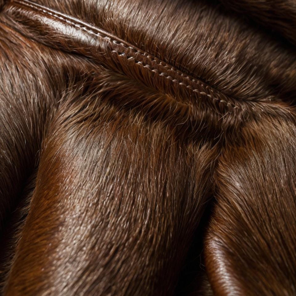 Men’s Handmade Cowhide Leather Pants | Genuine Fur Western Trousers | Vintage Rodeo Cowboy Fashion