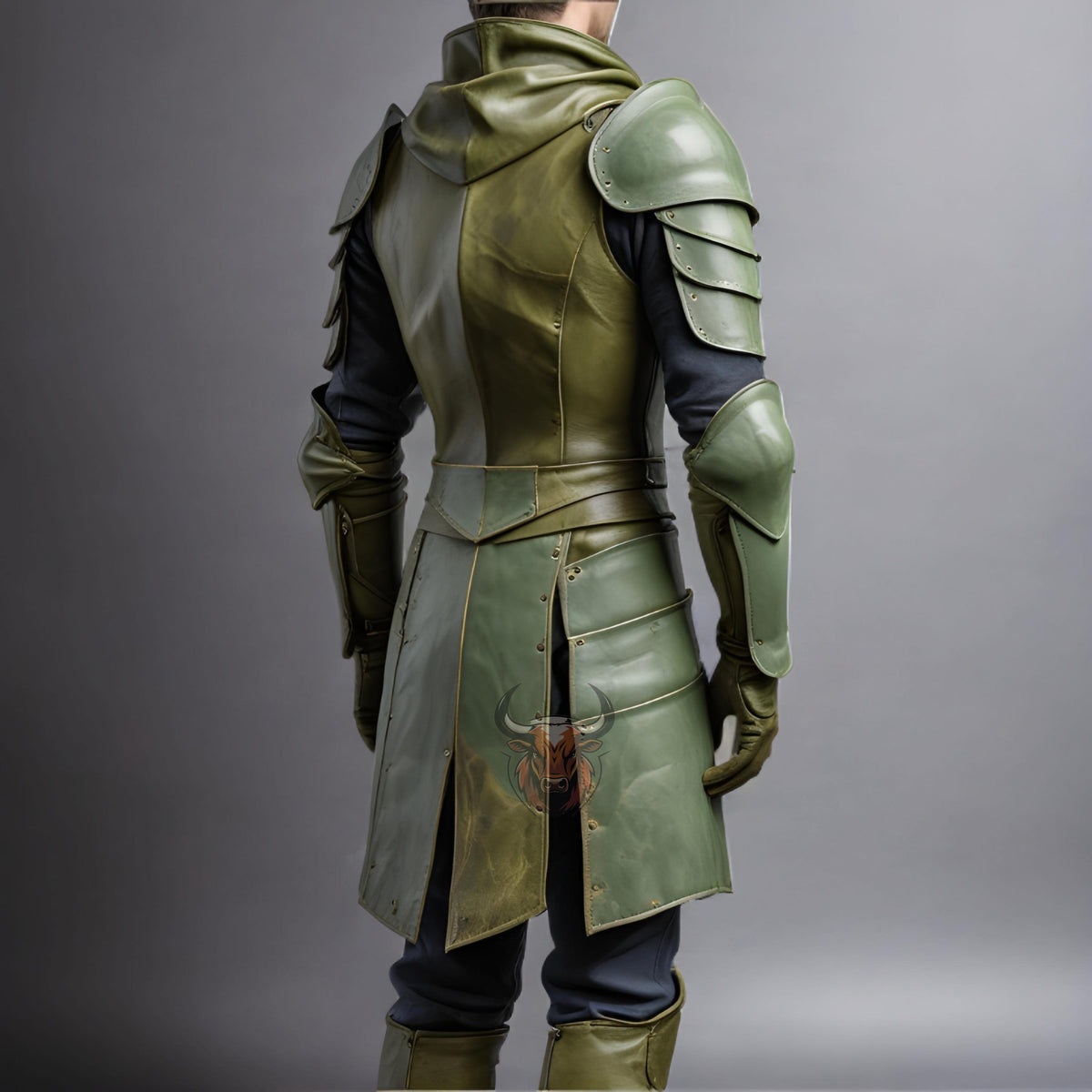 Men's Black Leather Armor | Handmade Medieval Fantasy Knight Cosplay Suit | Gothic LARP Warrior Costume