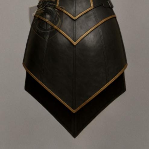 Viking Leather Armor Dress Women | Fantasy Warrior Costume with Fur Collar | Medieval LARP Outfit