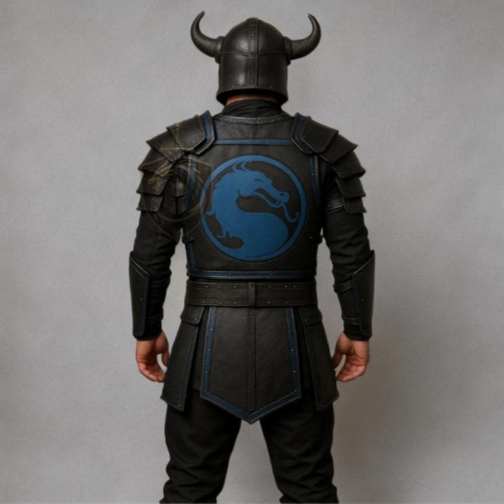 Mortal Kombat Ninja Warrior Cosplay Armor | Leather Battle Suit | Halloween Costume for Men