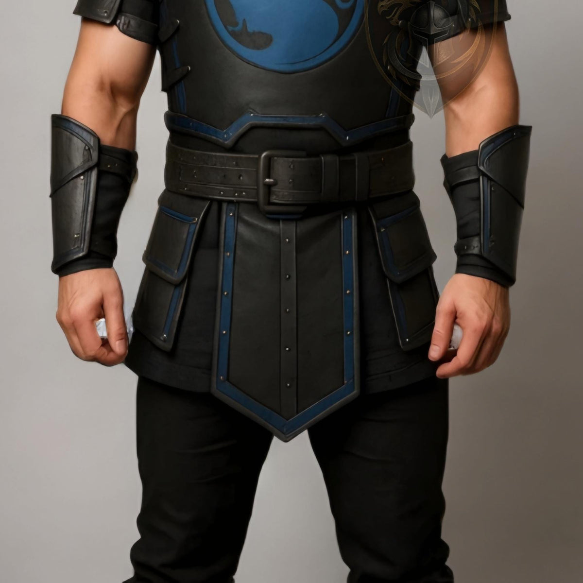 Mortal Kombat Ninja Warrior Cosplay Armor | Leather Battle Suit | Halloween Costume for Men