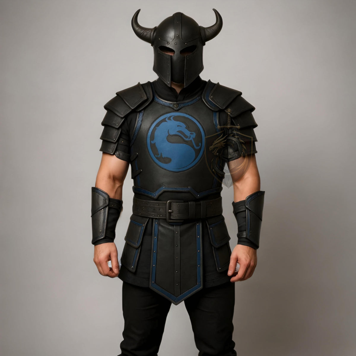 Mortal Kombat Ninja Warrior Cosplay Armor | Leather Battle Suit | Halloween Costume for Men