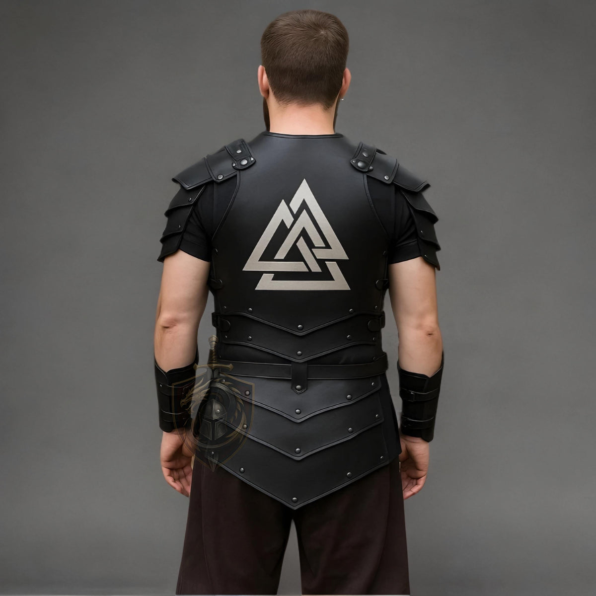 Men’s Valknut Viking Leather Armor | Norse Medieval Chest Plate LARP Cosplay Renaissance Costume