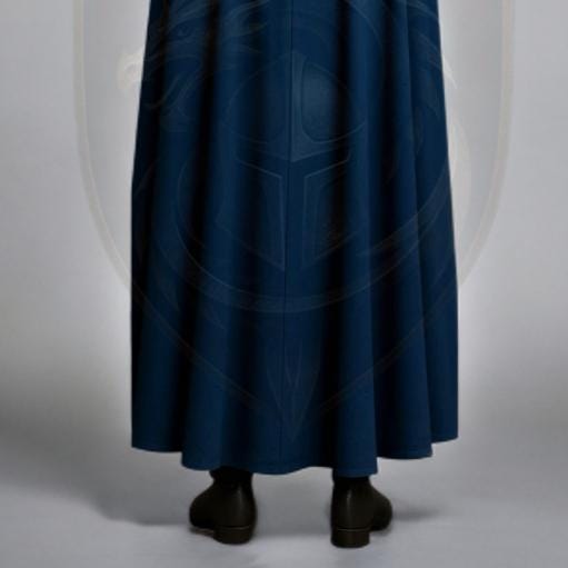 Women’s Blue Leather Armor Cloak | Medieval Knight Cosplay Costume | Gothic Fantasy Warrior Outfit