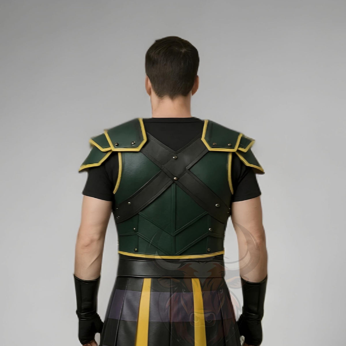 Men’s Gladiator Armor Costume Roman Warrior Cosplay | Medieval Chestplate Kilt Outfit LARP Halloween