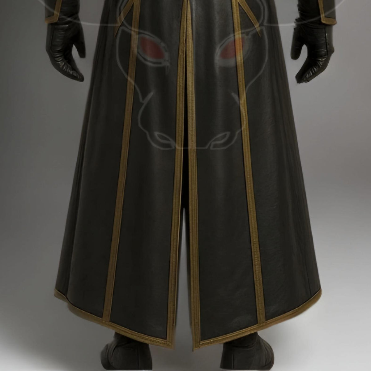 Handmade Gothic Leather Trench Coat Medieval Steampunk Cosplay LARP Costume Renaissance Festival Outfit