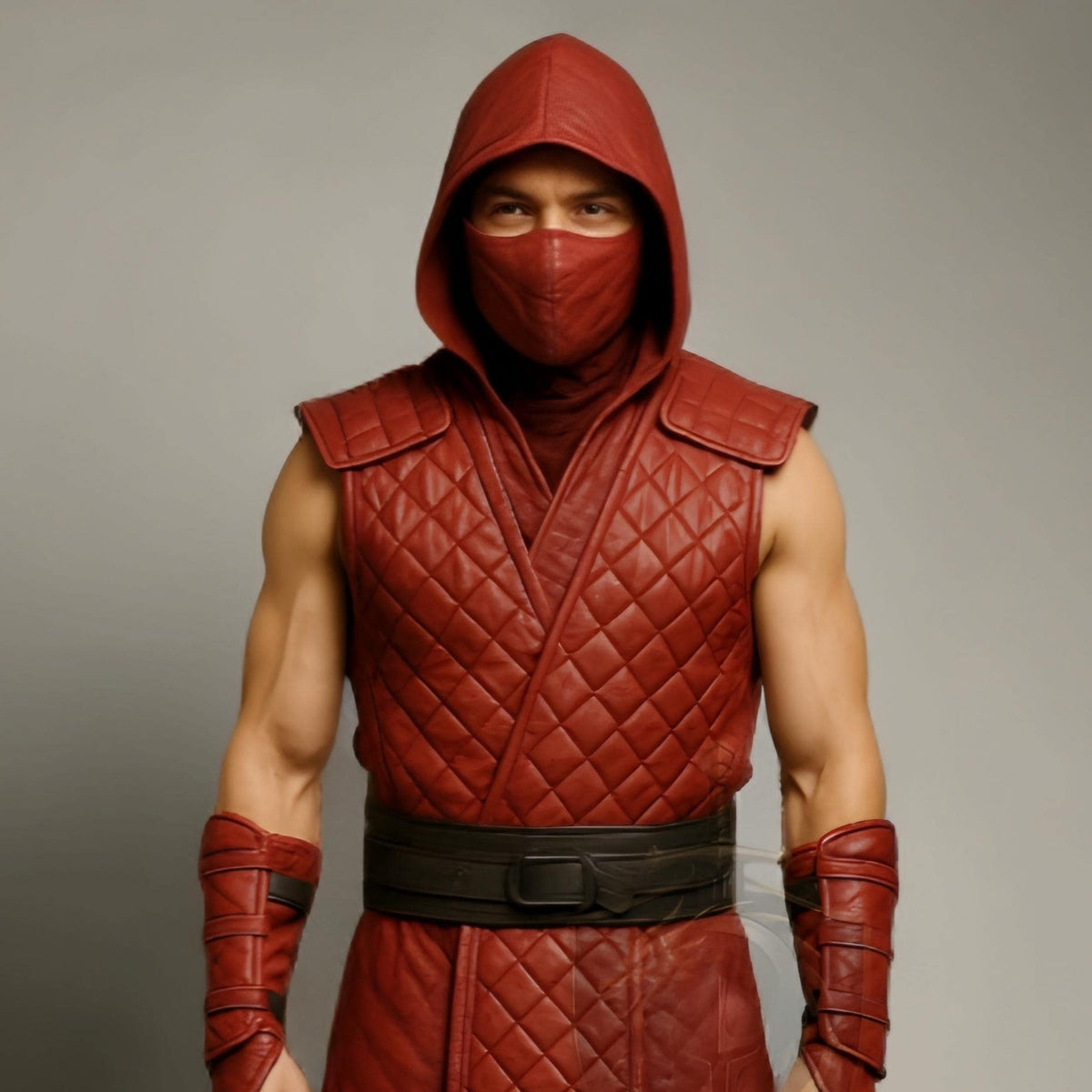 Red Ninja Warrior Cosplay Costume | Mortal Kombat Assassin Outfit | Scorpion Inspired Halloween Armor Suit