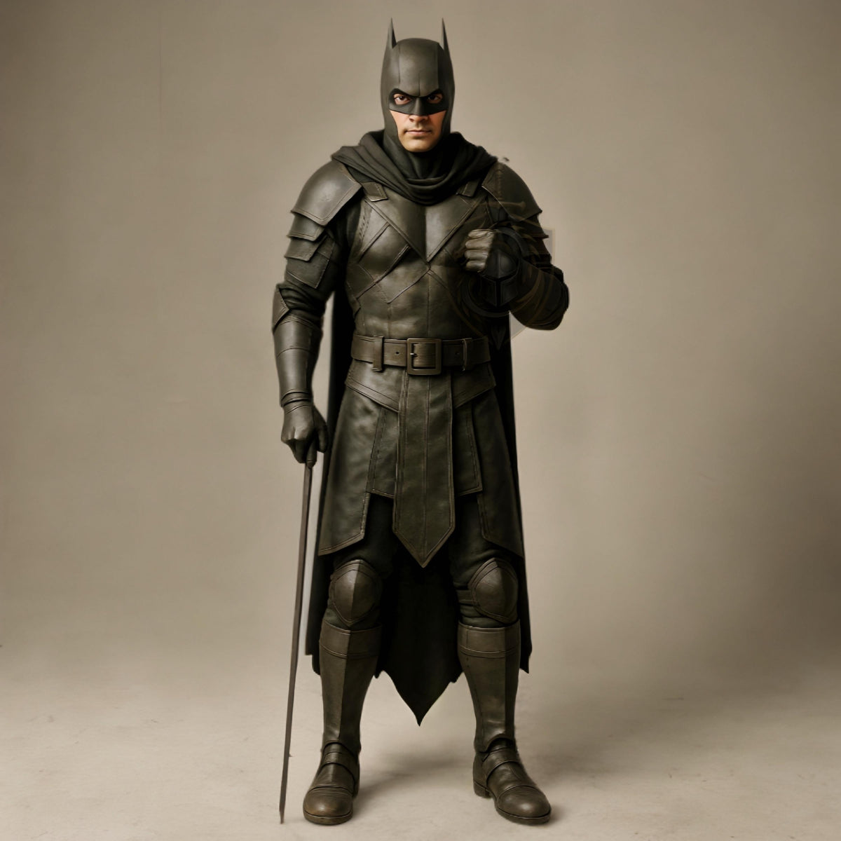 Shadow Knight Medieval SuperHero Leather Cosplay Armor | Gothic Warrior Deluxe Halloween Costume