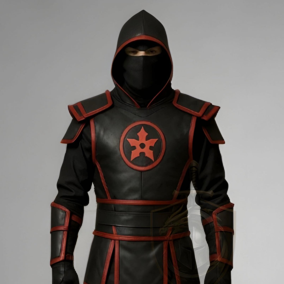 Shadow Assassin Ninja Leather Armor Costume | Mortal Kombat Samurai Cosplay Outfit for Halloween