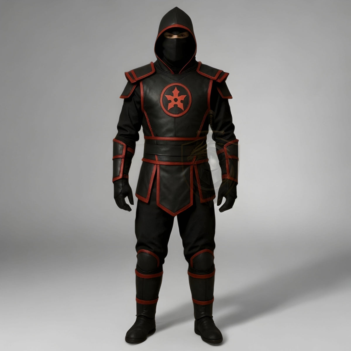 Shadow Assassin Ninja Leather Armor Costume | Mortal Kombat Samurai Cosplay Outfit for Halloween