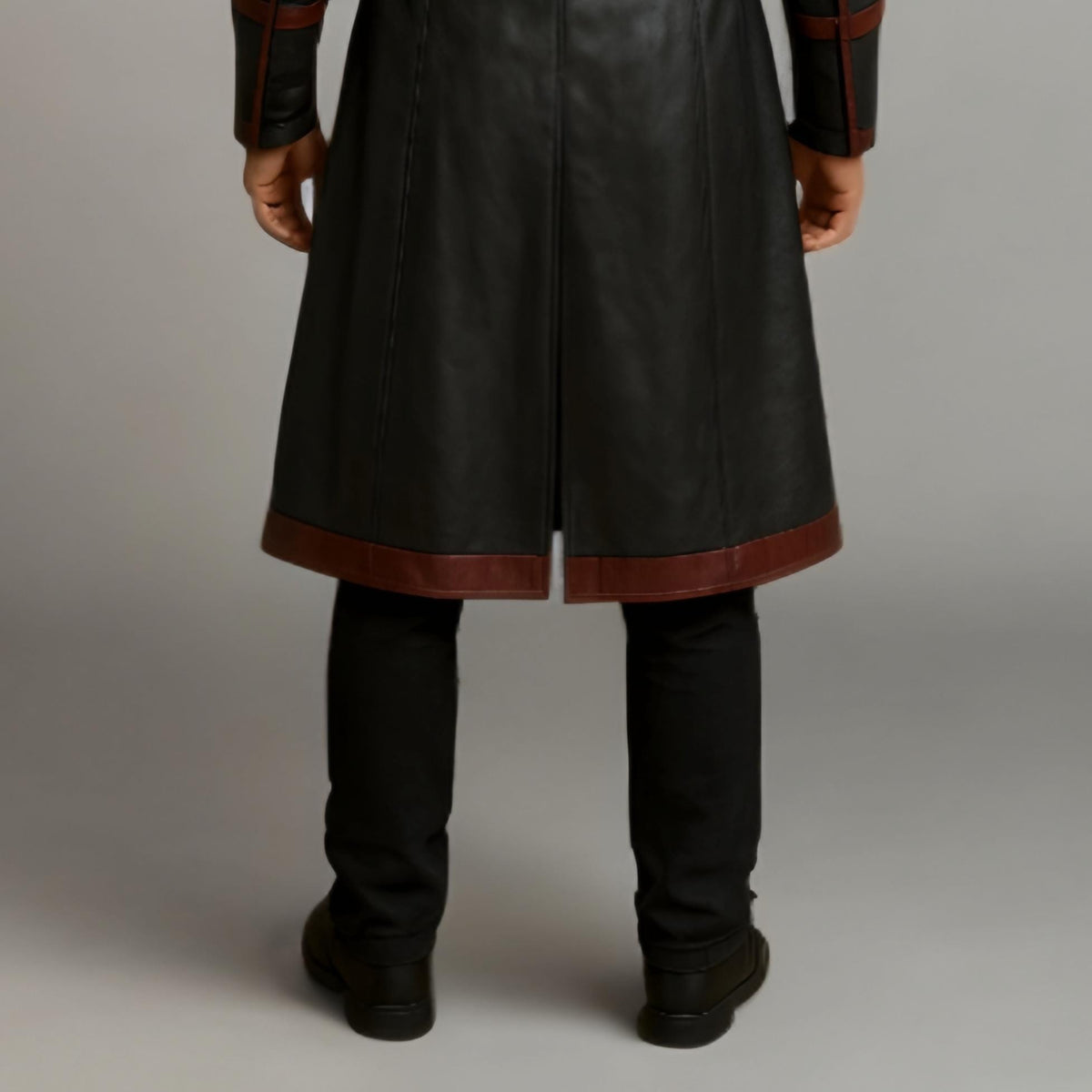 Halloween Pumpkin Leather Trench Coat | Gothic Medieval Armor Costume | Steampunk Cosplay Jacket
