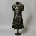 Viking Leather Armor with Fur Collar | Norse Medieval Chest Plate | LARP Cosplay Gear