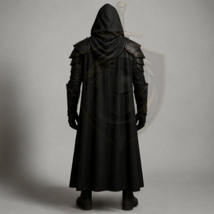 Dark Knight Armor Costume with Skull Chestplate | Gothic Medieval Leather LARP Cosplay Outfit