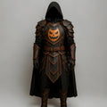 Men’s Pumpkin Knight Costume | Halloween Armor Cosplay | Gothic Medieval LARP Leather Warrior Outfit