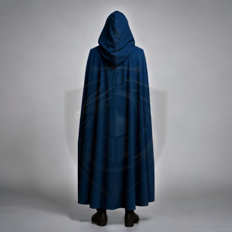 Women’s Blue Leather Armor Cloak | Medieval Knight Cosplay Costume | Gothic Fantasy Warrior Outfit