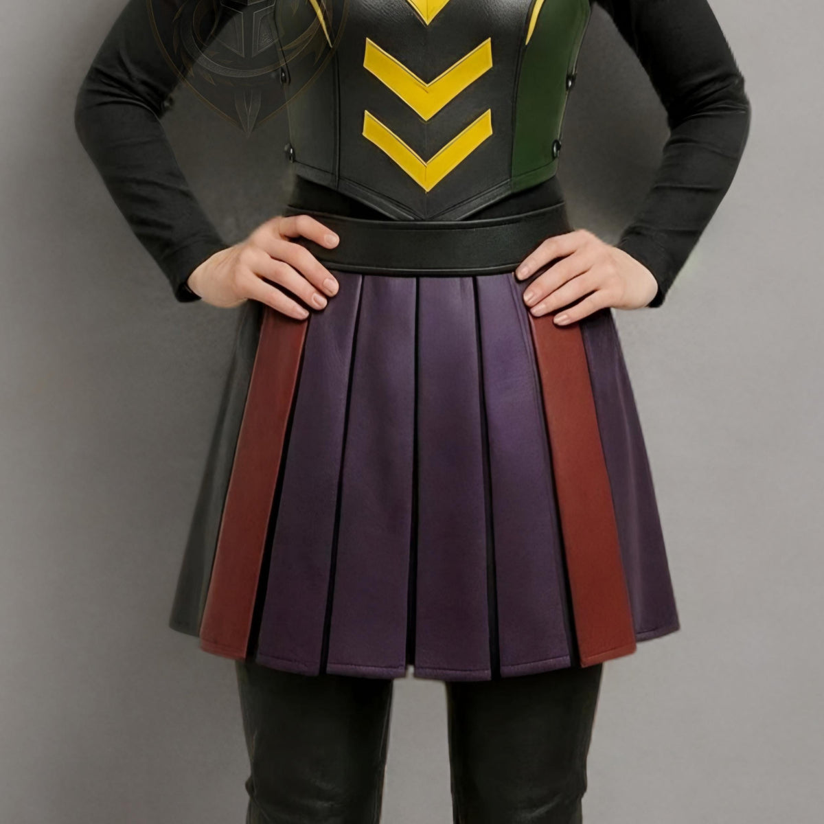 Marvel Loki Cosplay Costume for Women | Superhero Leather Armor Skirt | Halloween Comic Con