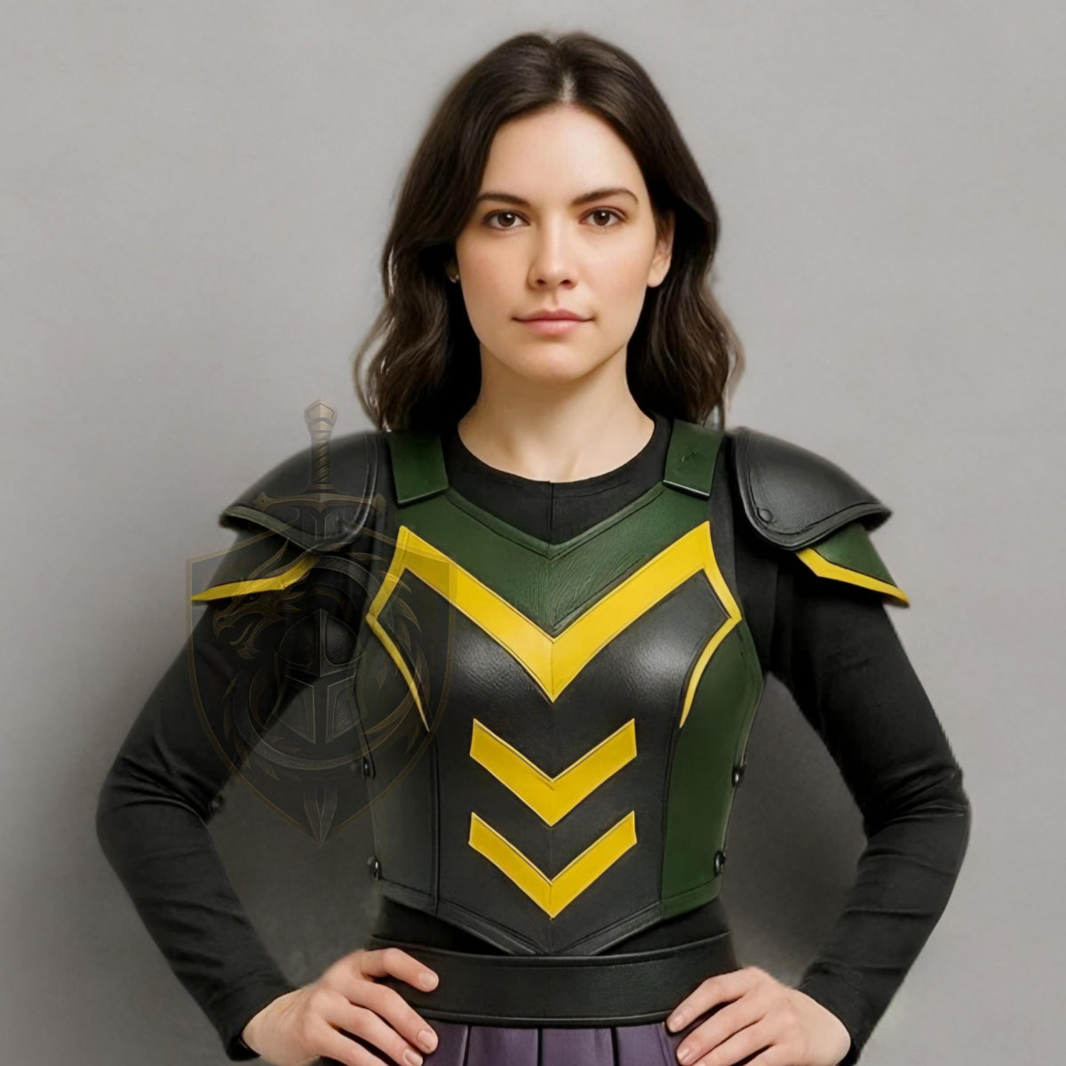 Marvel Loki Cosplay Costume for Women | Superhero Leather Armor Skirt | Halloween Comic Con