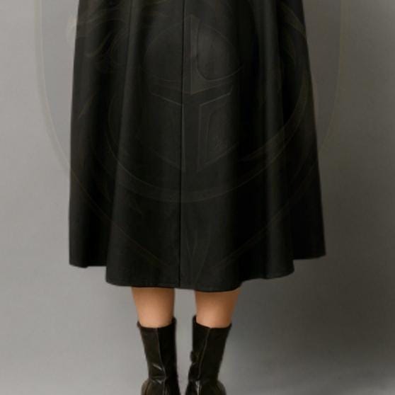 Medieval Armor Dress Leather Cloak | Fantasy Gothic Cosplay Costume Renaissance Fair Warrior Gown