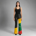Women's Genuine Leather Halloween Flare Pants | 70s Bell Bottom High Waist Festival Trousers