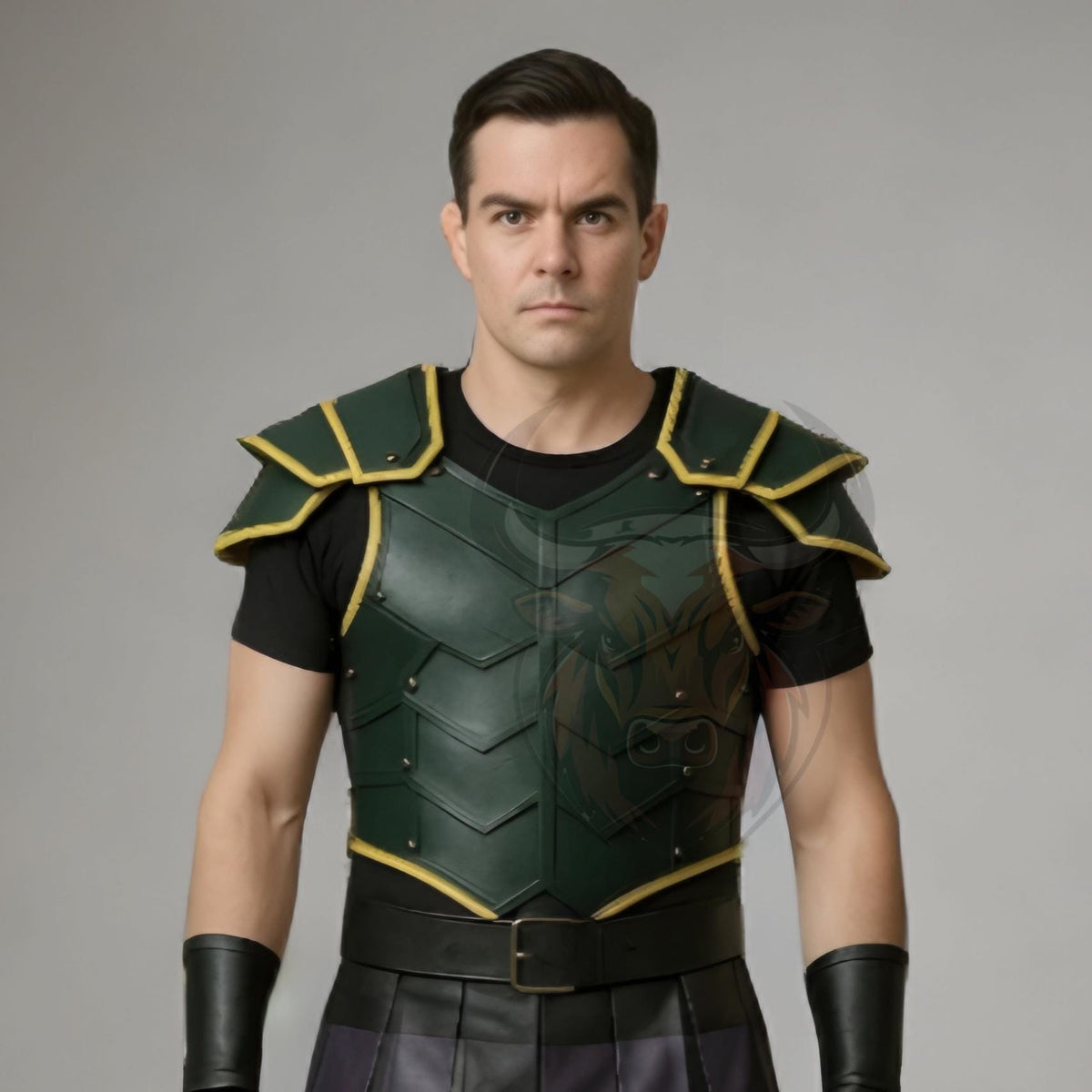 Men’s Gladiator Armor Costume Roman Warrior Cosplay | Medieval Chestplate Kilt Outfit LARP Halloween