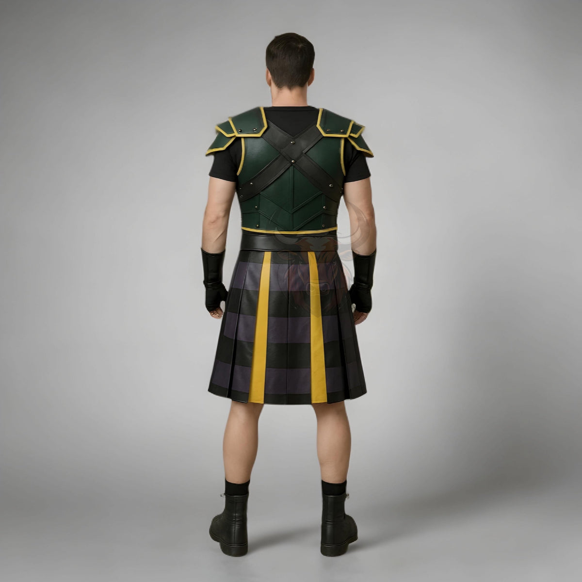 Men’s Gladiator Armor Costume Roman Warrior Cosplay | Medieval Chestplate Kilt Outfit LARP Halloween