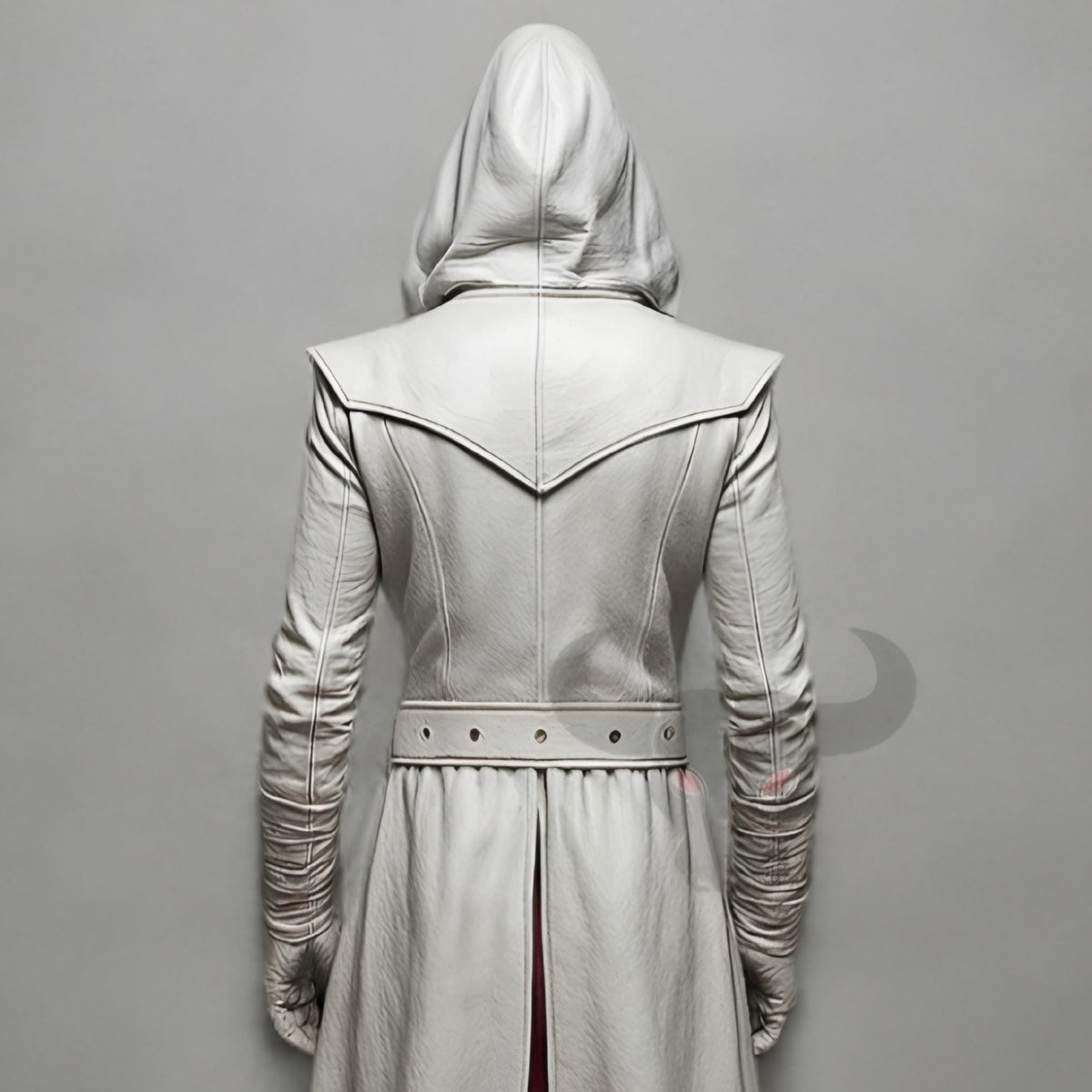 Assassin's Creed Hooded Leather Cosplay Coat Renaissance Medieval Trench Jacket Halloween Costume