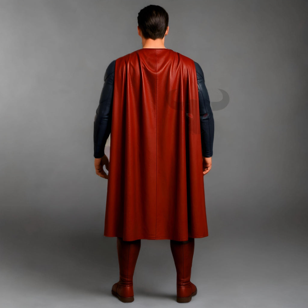 Man of Steel Cosplay Costume | Genuine Leather Superhero Suit | Gladiator Kilt | Halloween Outfit | Comics