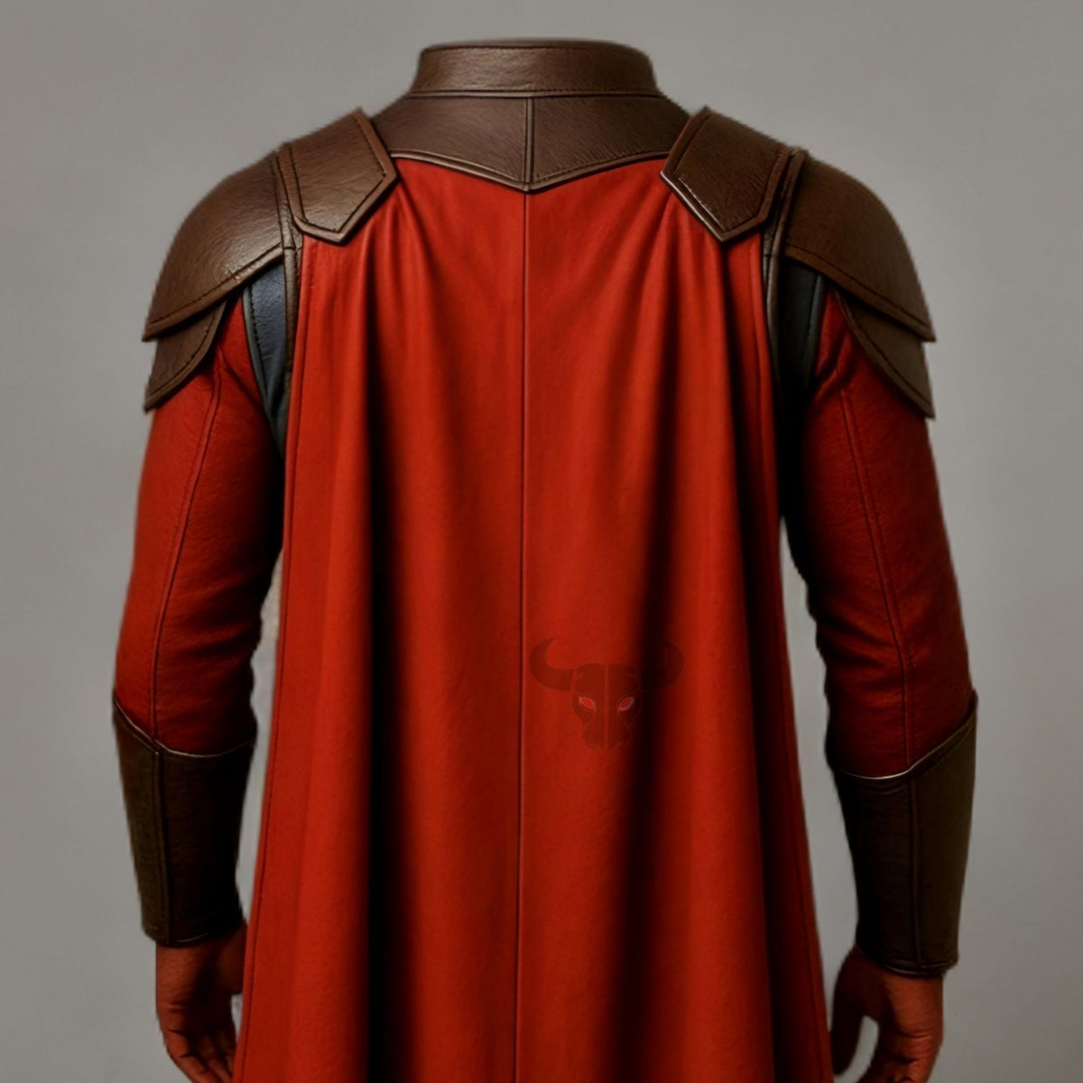 Superhero Cosplay Costume Man of Steel Leather Armor Outfit with Cape for Men