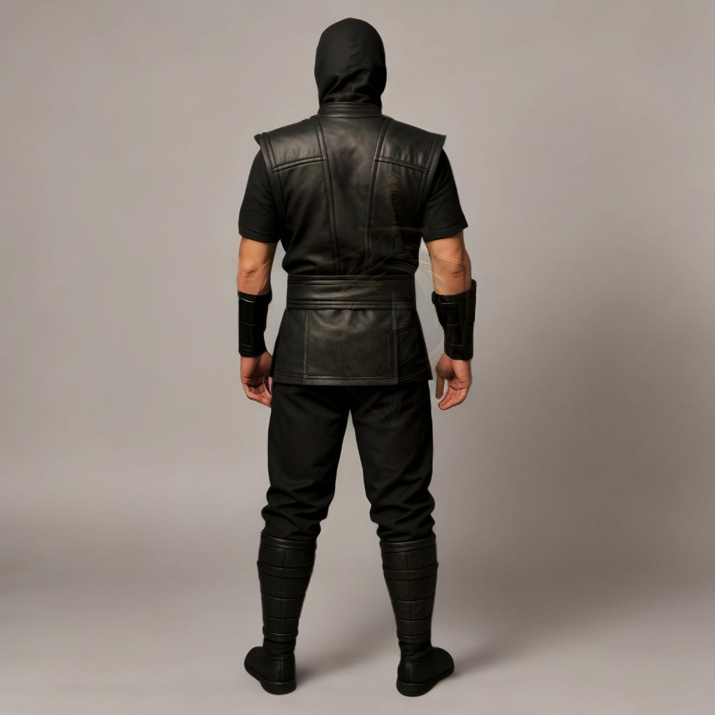 Scorpion Ninja Costume | Mortal Kombat Leather Armor | Halloween Cosplay Outfit for Men & Women