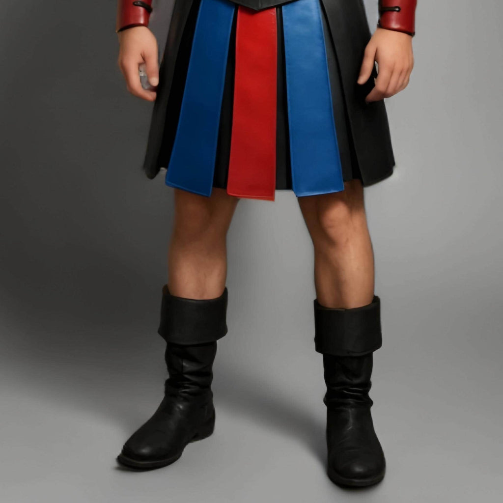 Gladiator Leather Armor Costume Roman Warrior Cosplay Outfit | Medieval LARP Halloween Battle Suit