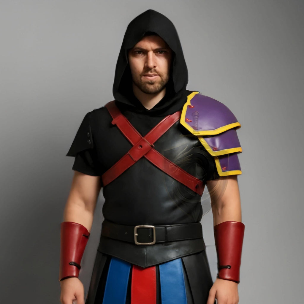 Gladiator Leather Armor Costume Roman Warrior Cosplay Outfit | Medieval LARP Halloween Battle Suit