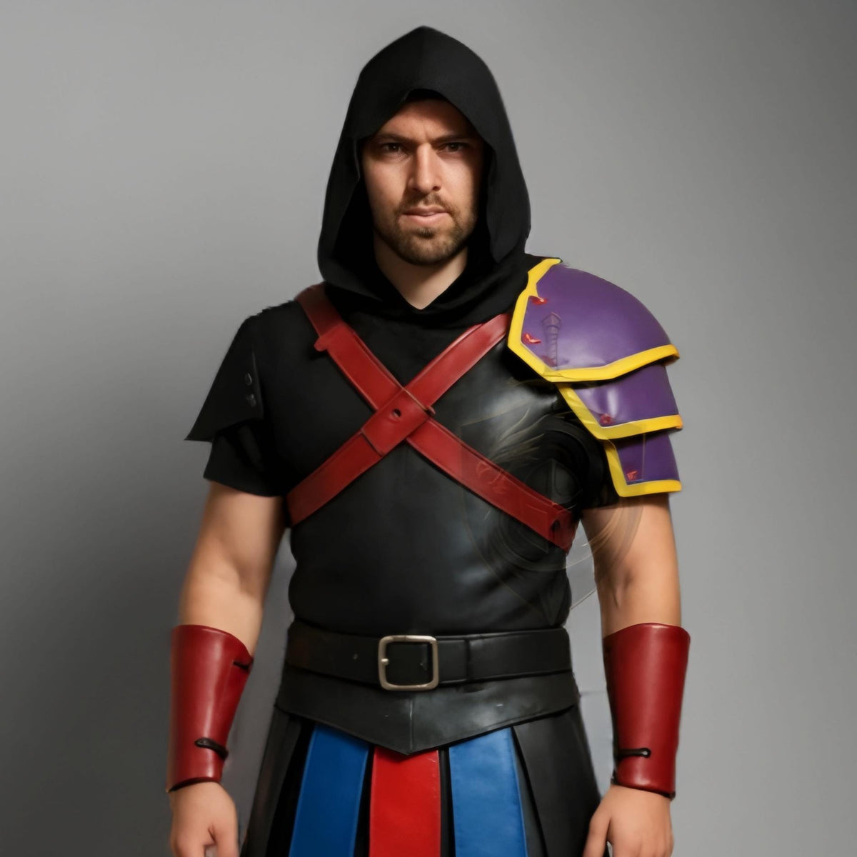 Gladiator Leather Armor Costume Roman Warrior Cosplay Outfit | Medieval LARP Halloween Battle Suit
