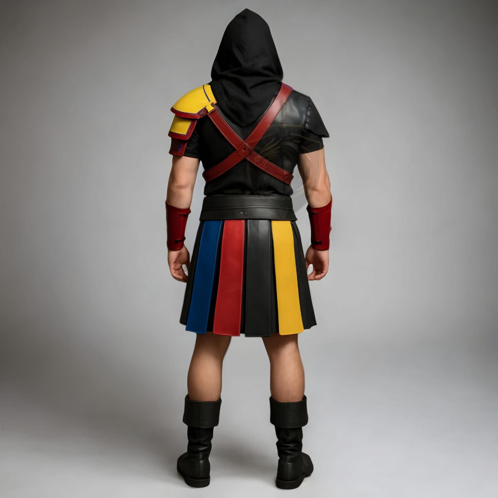 Gladiator Leather Armor Costume Roman Warrior Cosplay Outfit | Medieval LARP Halloween Battle Suit