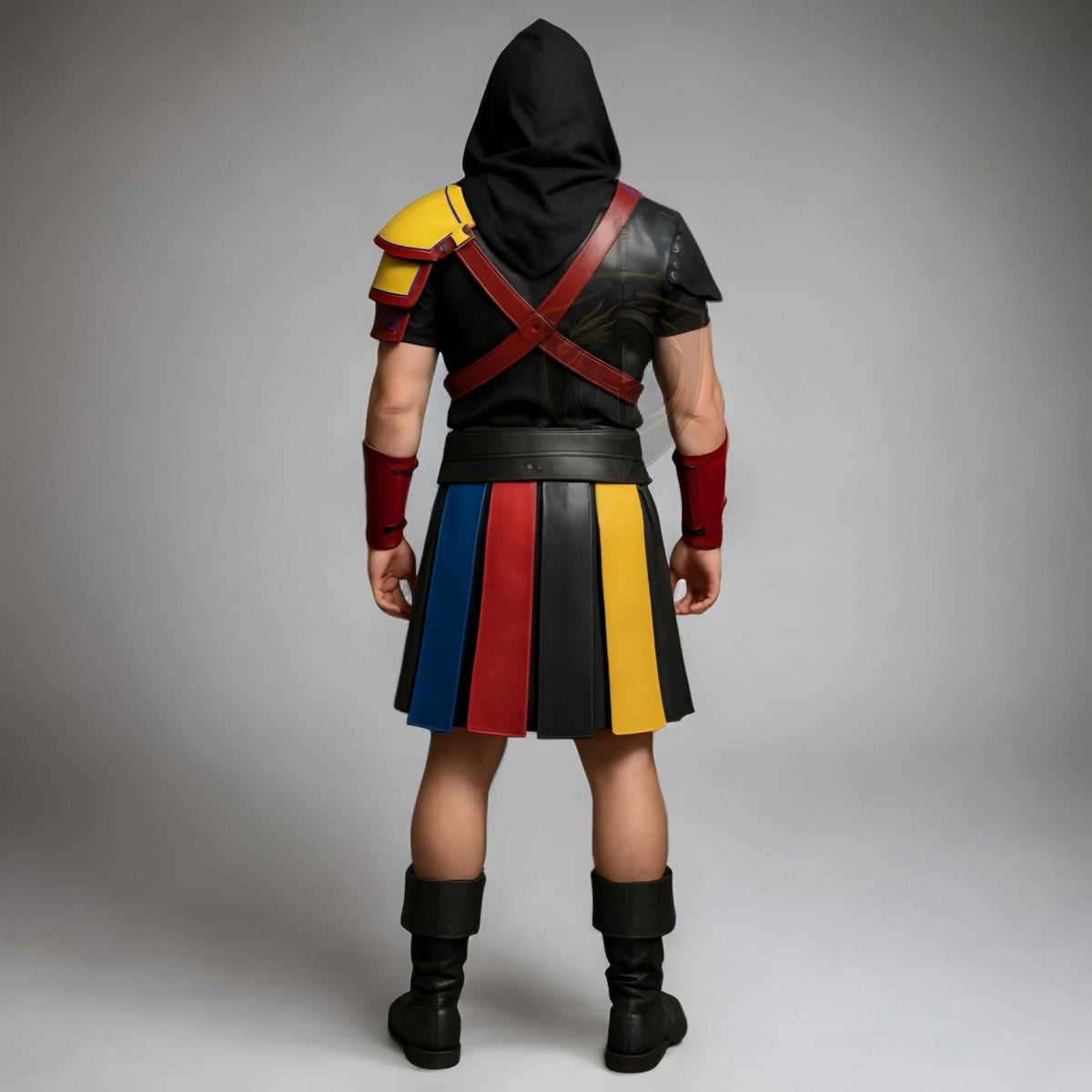 Gladiator Leather Armor Costume Roman Warrior Cosplay Outfit | Medieval LARP Halloween Battle Suit