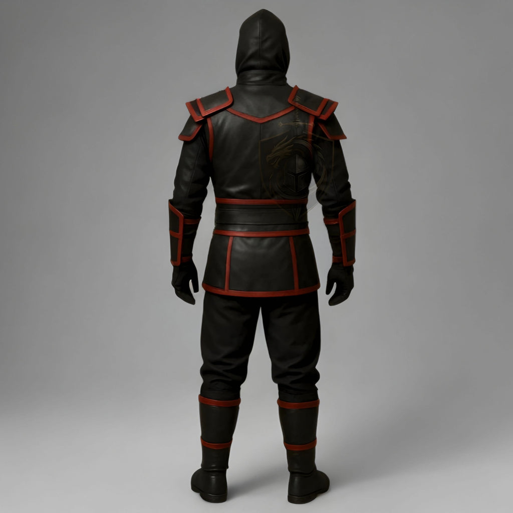 Shadow Assassin Ninja Leather Armor Costume | Mortal Kombat Samurai Cosplay Outfit for Halloween