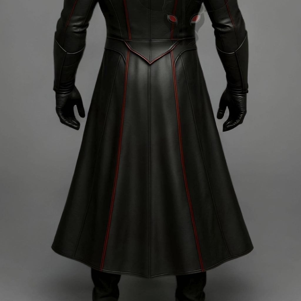 Cyberpunk Assassin genuine leather hooded long coat | cosplay armor | gothic trench | mens biker jacket